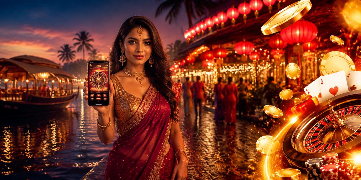 Casino app glimpse in Kerala backwaters setting